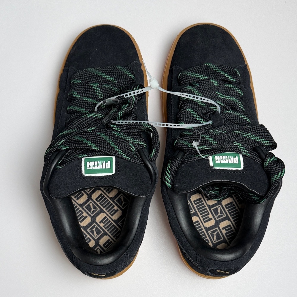 Puma Black and Green Sneakers for Men